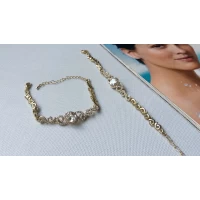 Браслет золото, длина 17+7 см