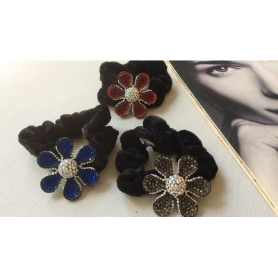 Резинка бархат, стразы