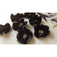 Резинка велюр, кожаный кант, диам 10 см