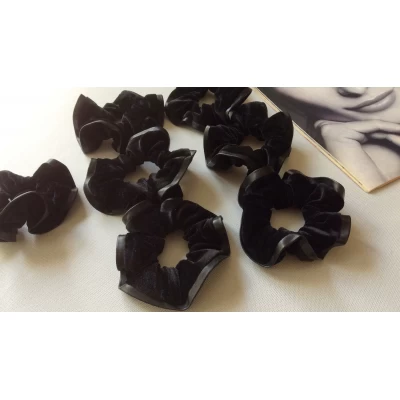 Резинка велюр, кожаный кант, диам 10 см