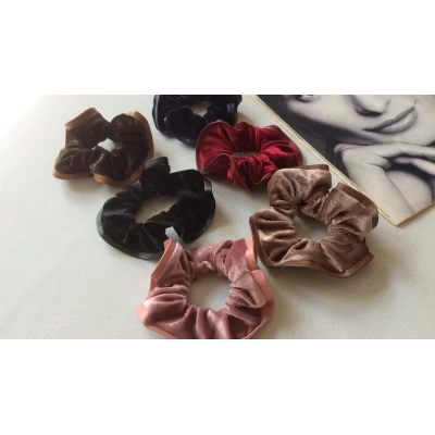 Резинка велюр, кожаный кант, диам 10 см