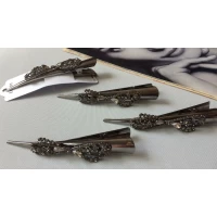 Заколка стрела, темное серебро, 13 см