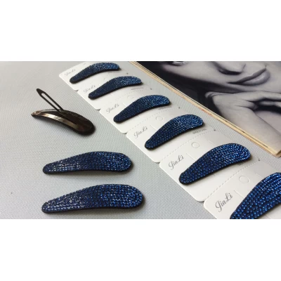 Заколка тик так, лазурная, 7 см