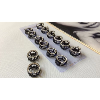 Краб металл, стразы, диам 1,5 см Краб металл, стразы, диам 1,5 см