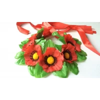 Обруч венок, мак