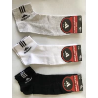 Носки ADIDAS ликра хлопок полусредняя сетка 40-45. Цвет : ассорти. Производство Турция