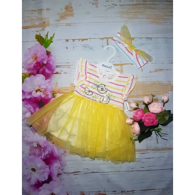 Платье+повязка Производитель Турция Разм 12-18-24-36 мес