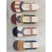 Следы женские ФЕННА  с капроновой вставкой 36-40 с силиконом . Цвет : яркое ассорти