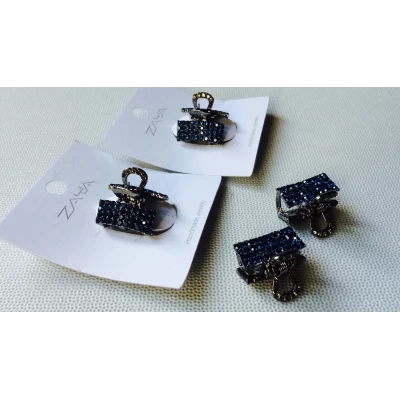 Краб металл, мини, лазурные камушки Краб металл, мини, лазурные камушки