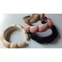 Обруч велюр, объемный, 4 см