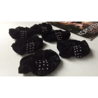 Резинка велюр, стразы диам 10 см