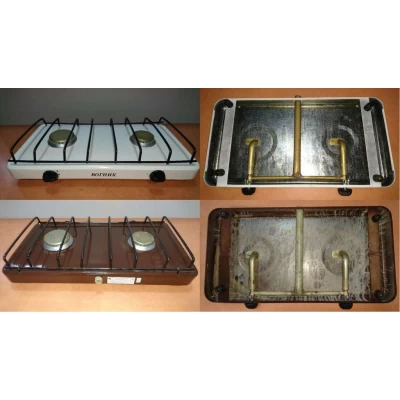Газовая настольная  плита Вогник, (таганок) 2 конфорки