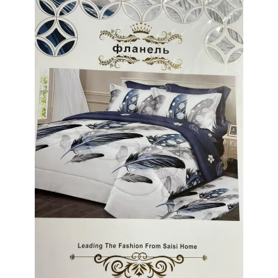 Комплект постельное белья размер Евро Ткань фланель, много расцветок