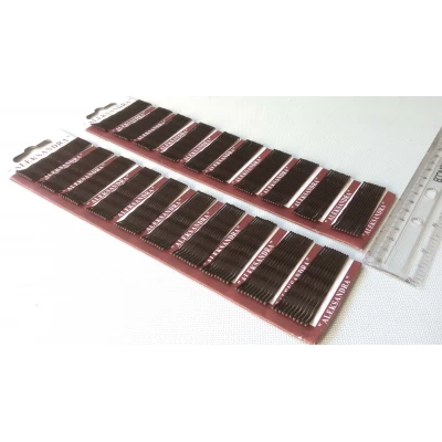 Заколка невидимка, коричневая, 6 см, 100 шт