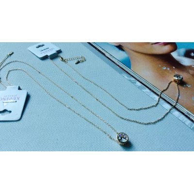 Цепочка Xuping , с цирконием, 45+5 см Цепочка Xuping , с цирконием, 45+5 см