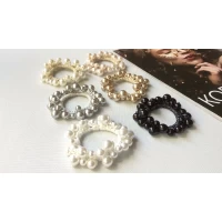 Резинка объемная, жемчужная