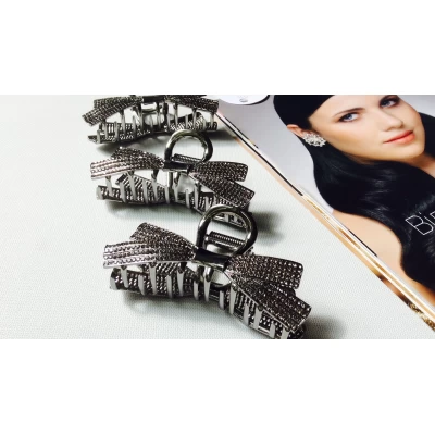 Краб металл, стразы, 10 см