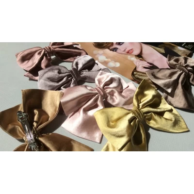 Заколка автомат, атлас, 15 см