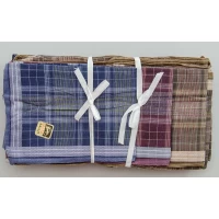 Платок носовой мужской, 40х40 см, хлопок 100 % (в упаковке 12 шт)