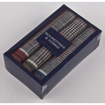 Платок носовой (мужской , хлопок 100 %, уп. 3 шт, Китай)