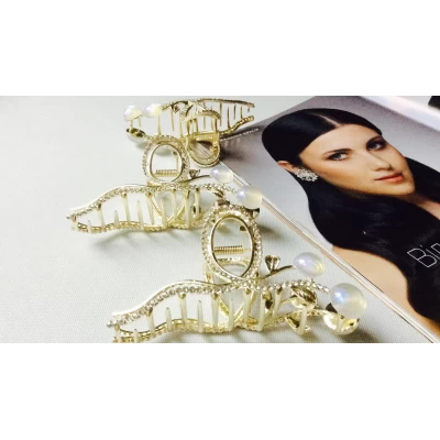 Краб металл, стразы, 12 см