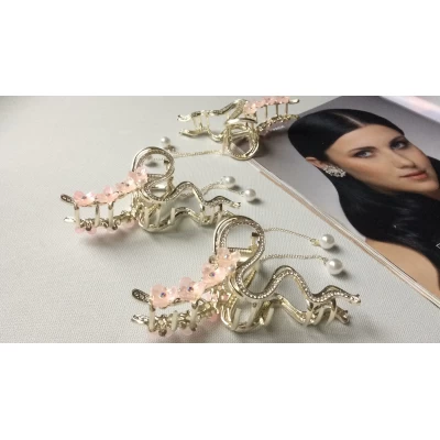 Краб металл, стразы, 12 см