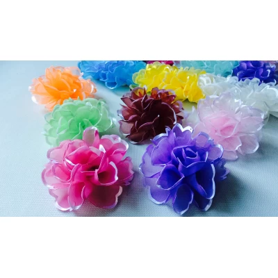 Бантик на резиночке, пушистый, диам 8 см