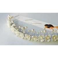 Заколка Афинка, жемчужная