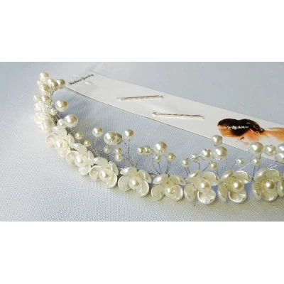 Заколка Афинка, жемчужная