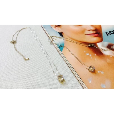 Цепочка с кулоном, ювелирка, 40+5 см, серебро Цепочка с кулоном, ювелирка, 40+5 см, серебро