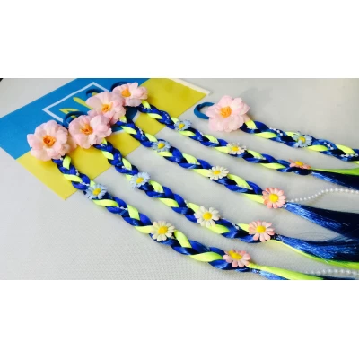 Косички на резинке, Украиночка, длина 42 см Косички на резинке, Украиночка, длина 42 см