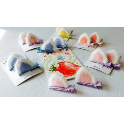 Заколка утка, ушки кошки