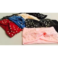 Повязка трикотаж, стандарт, жемчуг, ширина 10 см