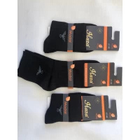 Носки HAZA ликра средняя мужская 41-45 уплотненные с модальной нитью . Цвет : черный Турция