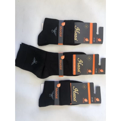 Носки HAZA ликра средняя мужская 41-45 уплотненные с модальной нитью . Цвет : черный Турция