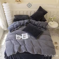 Постельный комплект Велюр, Размер Евро, Не электризуется, в ассортименте