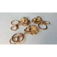 Брелок, металл, лягушка с монеткой