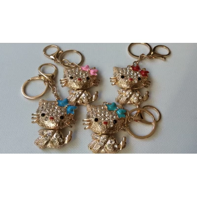 Брелок, метал, hello kitty