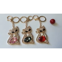 Брелок, металл, кошка