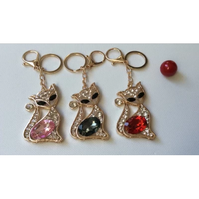 Брелок, металл, кошка