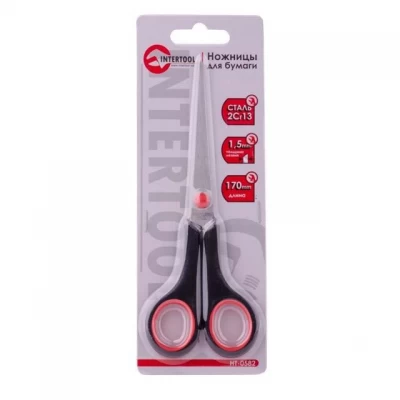Ножницы для бумаги 170 мм INTERTOOL HT-0582