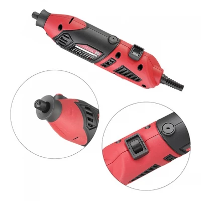 Шлифмашина прямая (гравер), 170 Вт, 8000-35000 об/мин, 120 ед, кейс, стойка, гибкий вал, насадка для фрезерования. INTERTOOL WT-0516 Шлифмашина прямая (гравер), 170 Вт, 8000-35000 об/мин, 120 ед, кейс, стойка, гибкий вал, насадка для фрезерования. INTERTOOL WT-0516