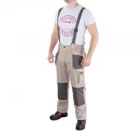 Брюки трансформер рабочие с лямками 6 в 1, 100 % хлопок, плотность 180 г/м2, INTERTOOL SP-3041, размеры S-M-L-XL-2XL-3XL