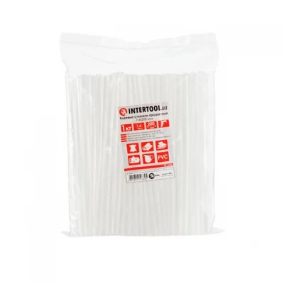 Комплект прозрачных клеевых стержней 7.4мм*200мм, уп. 1кг INTERTOOL RT-1036 Комплект прозрачных клеевых стержней 7.4мм*200мм, уп. 1кг INTERTOOL RT-1036
