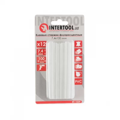 Комплект флуоресцентных клеевых стержней 7.4*100 мм, 12 шт INTERTOOL RT-1039 Комплект флуоресцентных клеевых стержней 7.4*100 мм, 12 шт INTERTOOL RT-1039