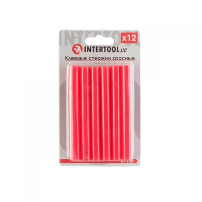 Комплект красных клеевых стержней 11.2мм*100мм, 12шт. INTERTOOL RT-1041 Комплект красных клеевых стержней 11.2мм*100мм, 12шт. INTERTOOL RT-1041