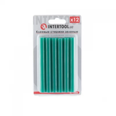 Комплект зеленых клеевых стержней 11.2мм*100мм, 12шт. INTERTOOL RT-1056 Комплект зеленых клеевых стержней 11.2мм*100мм, 12шт. INTERTOOL RT-1056