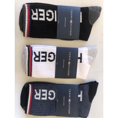 Носки TOMMY HILFIGER ликра хлопок высокая резинка 42-45 . Цвет : ассорти. Производство Турция