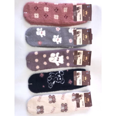 Носки КОРОНА норка шерстяная 36-41 Термо . Цвет: ассорти