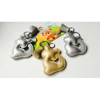 Брелок кошка, кожа, 9 см